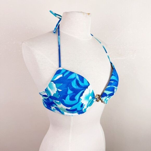 Victorias Secret Vintage Push Up Halter Swim Bikini Top y2K 90s 36C - Picture 2 of 7